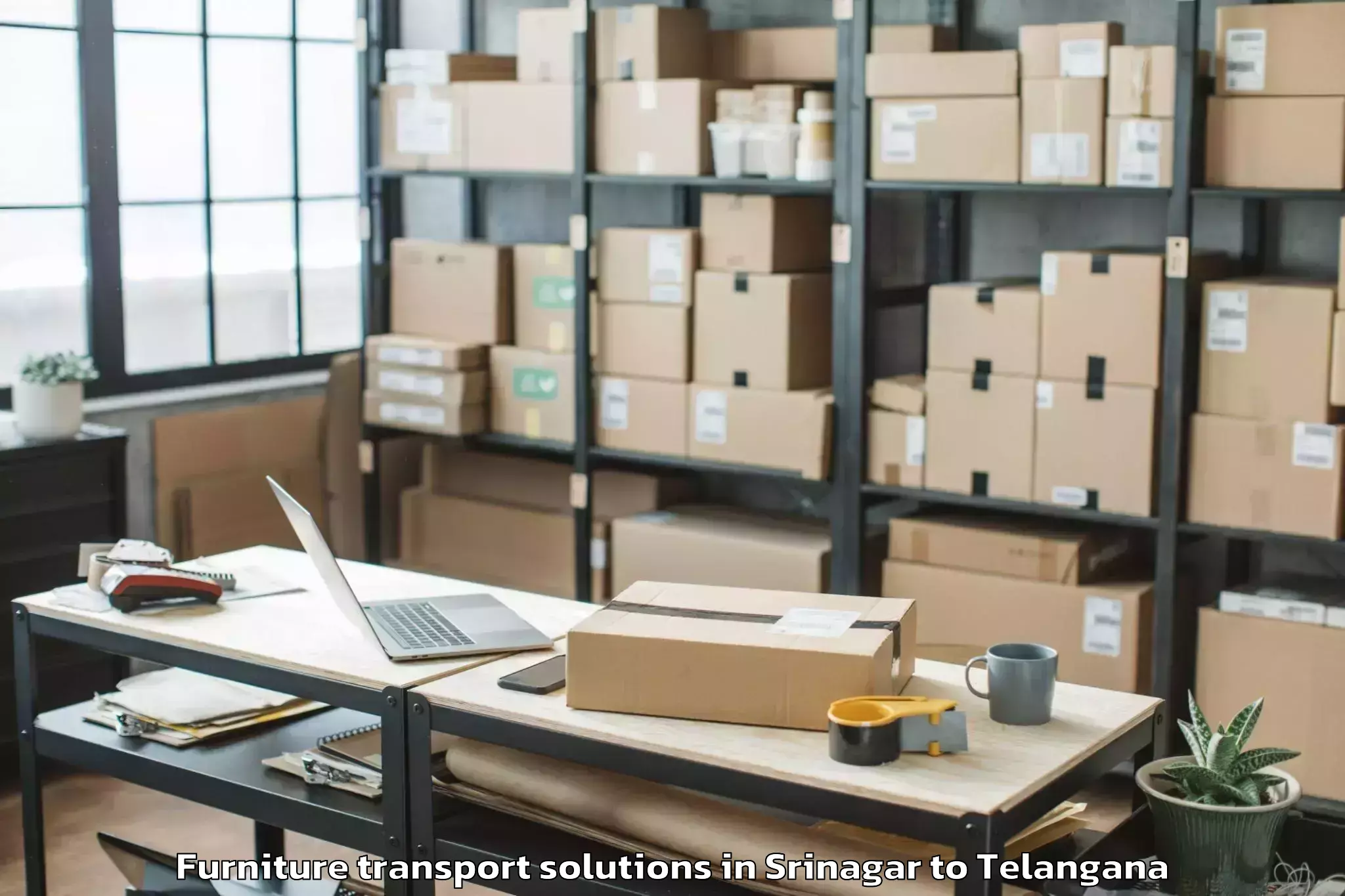 Expert Srinagar to Shaikpet Furniture Transport Solutions